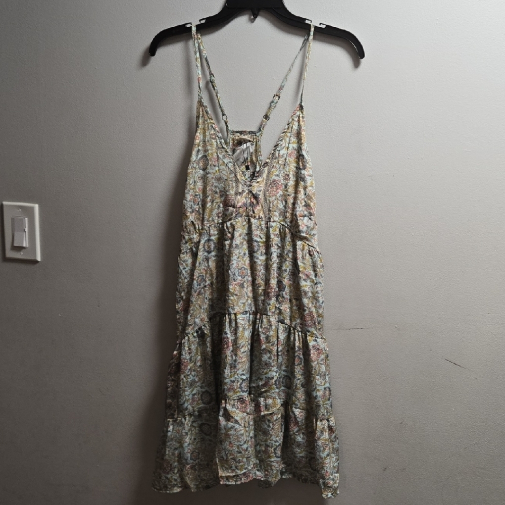 Elegant Floral Spaghetti Strap Mini Dress